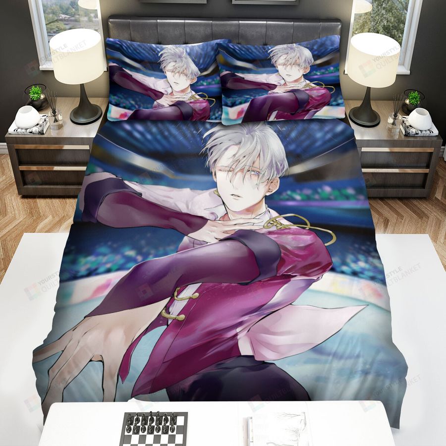 Yuri!!! On Ice Victor Art Bed Sheets Spread Comforter Duvet Cover Bedding Sets