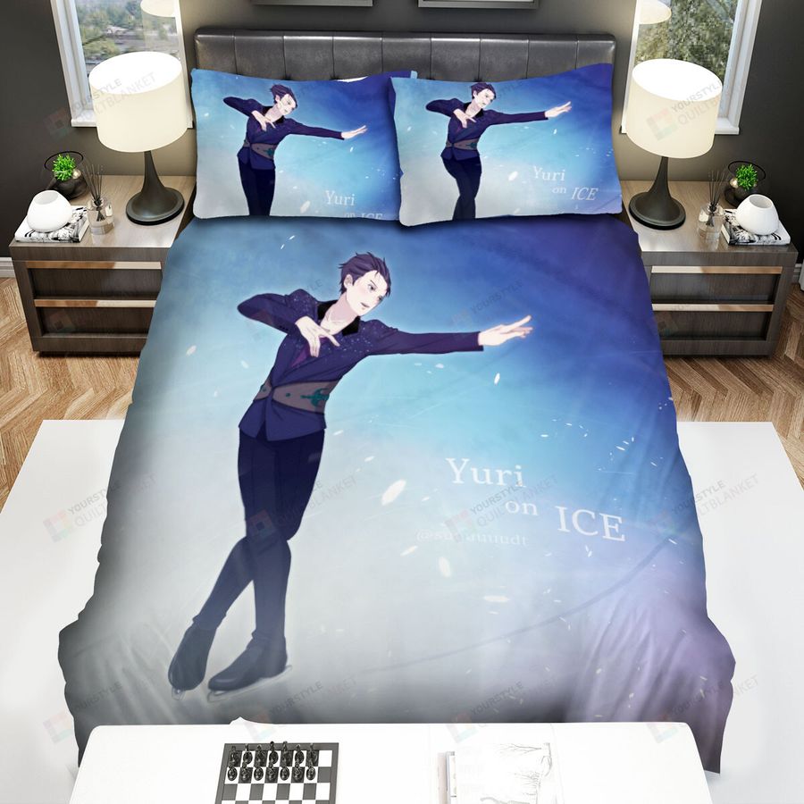 Yuri!!! On Ice Yuuri In The Ice Skating Field Bed Sheets Spread Comforter Duvet Cover Bedding Sets