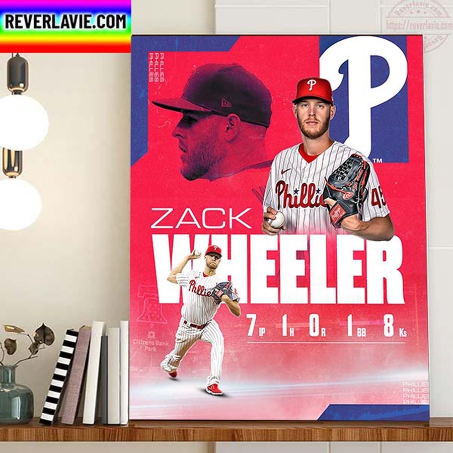 Zack Wheeler Of Philadelphia Phillies Game 1 In MLB Postseason 2022 Home Decor Poster Canvas