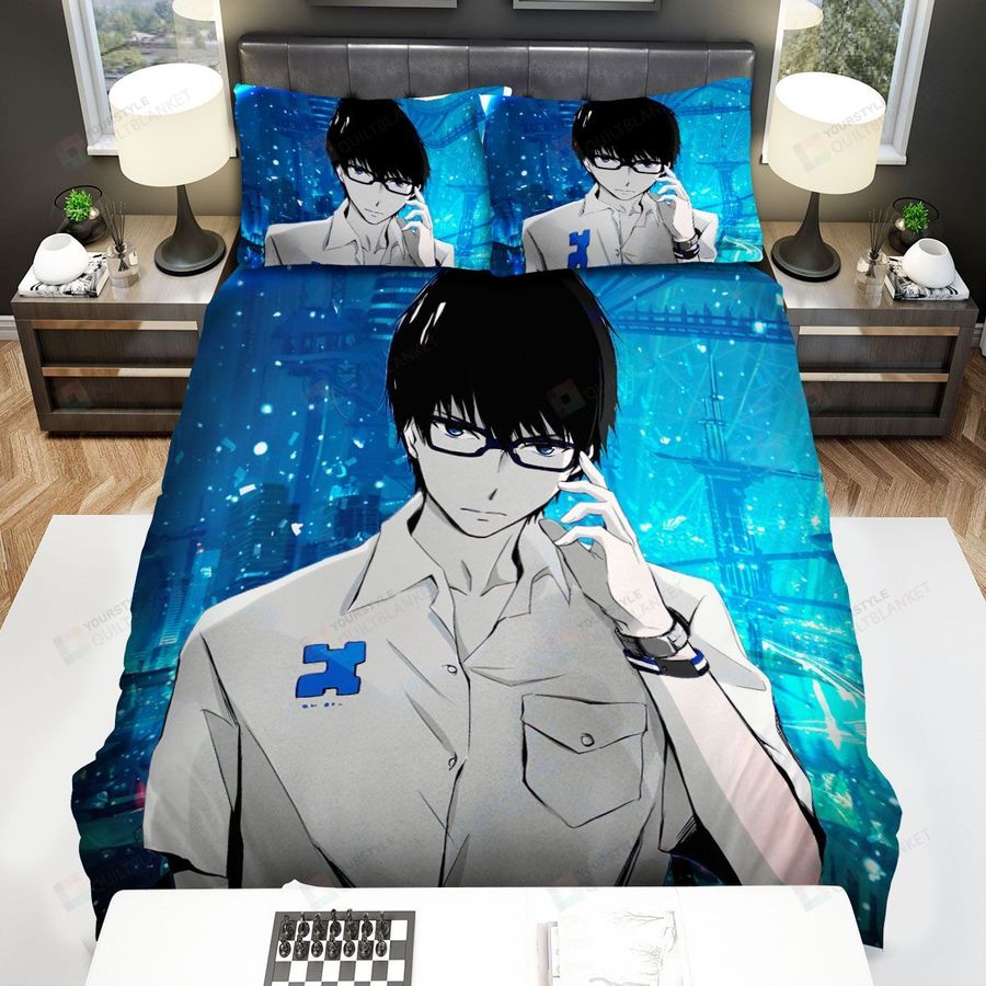 Zankyou No Terror, Arata Touching His Glasses Art Bed Sheets Spread Duvet Cover Bedding Sets