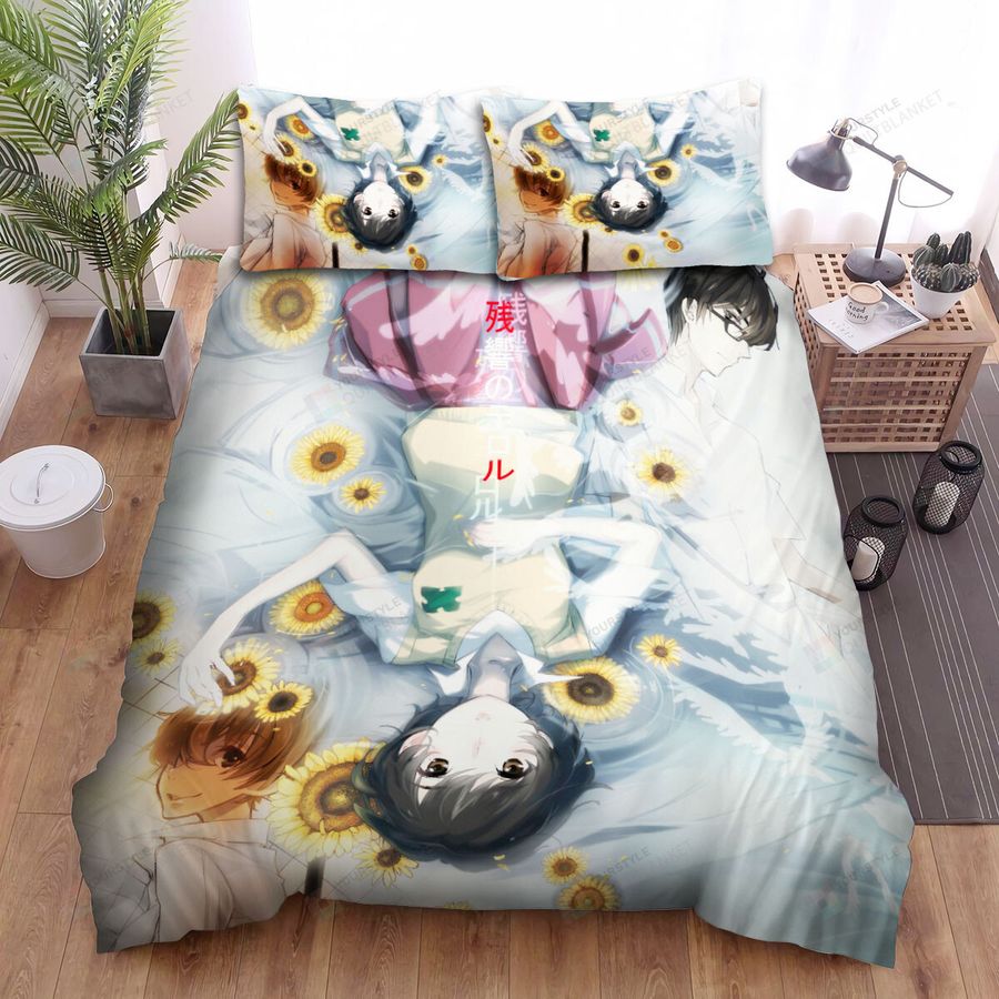 Zankyou No Terror, Sunflowers Artwork Bed Sheets Spread Duvet Cover Bedding Sets