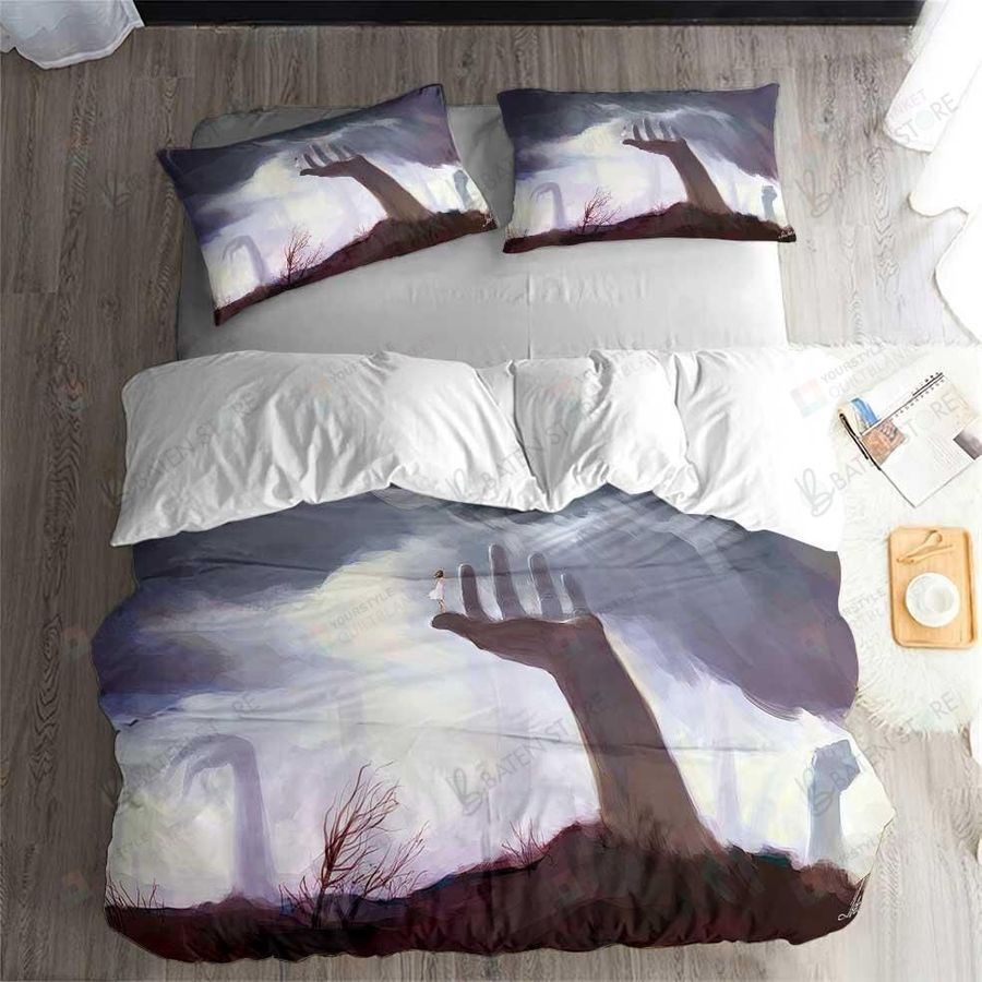 Zombie Series Pattern Gray Bed Sheets Duvet Cover Bedding Set Great Gifts For Birthday Christmas Thanksgiving