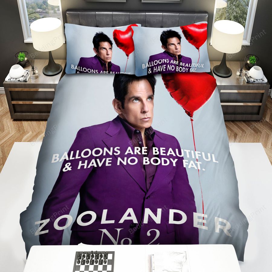Zoolander 2 (2016) Derek Movie Poster Ver 1 Bed Sheets Spread Comforter Duvet Cover Bedding Sets