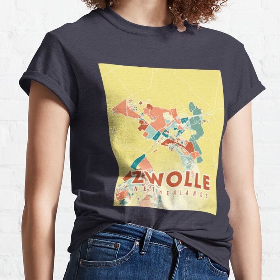 Zwolle Netherlands Map Classic T-Shirt